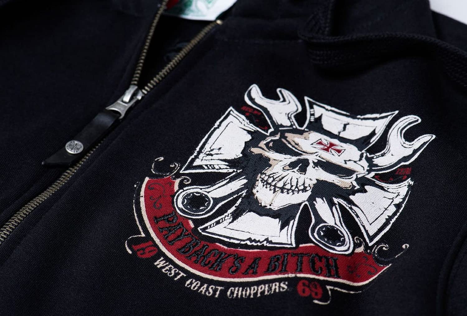 West Coast Choppers WCC Hoodie Mechanic Zip Black-XXL