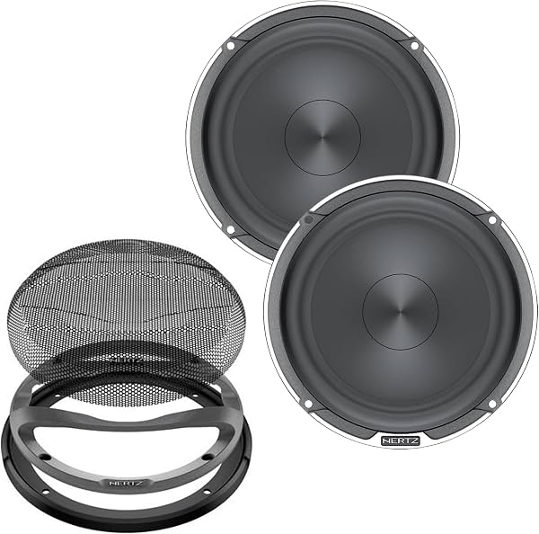 Parlantes de medios graves HERTZ MP 165.3 Millie Pro Series de 180 W pico, par, con rejillas MPG 165.3 Pro