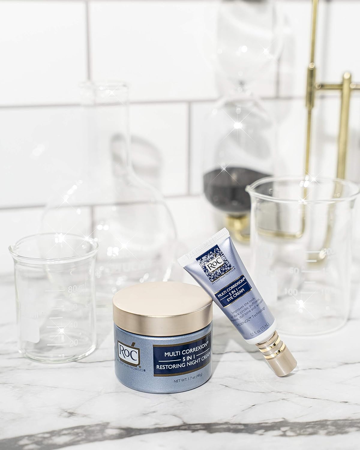 RoC Multi Correxion 5 in 1 Restoring/Anti Aging Facial Night Cream with Hexinol, 1.7 Oz (Packaging May Vary) : Beauty & Personal Care