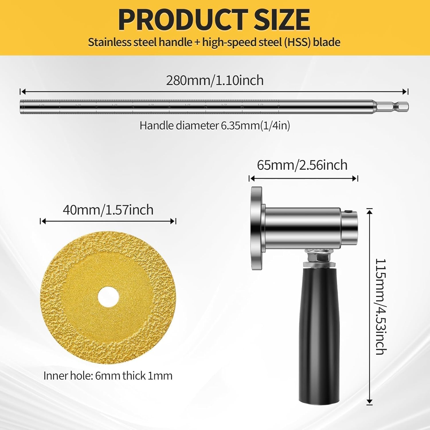 7-Inch Inside Pipe Cutter for Pvc Pipe, Cutter Tool Set with Scale Adjustable Depth Gauge, 5PCS Blades, 2 Hex Shank, Internal PVC Pipe Cutter with Diamond Grit Cutting Wheel for Plastic, ABS, Exhaust