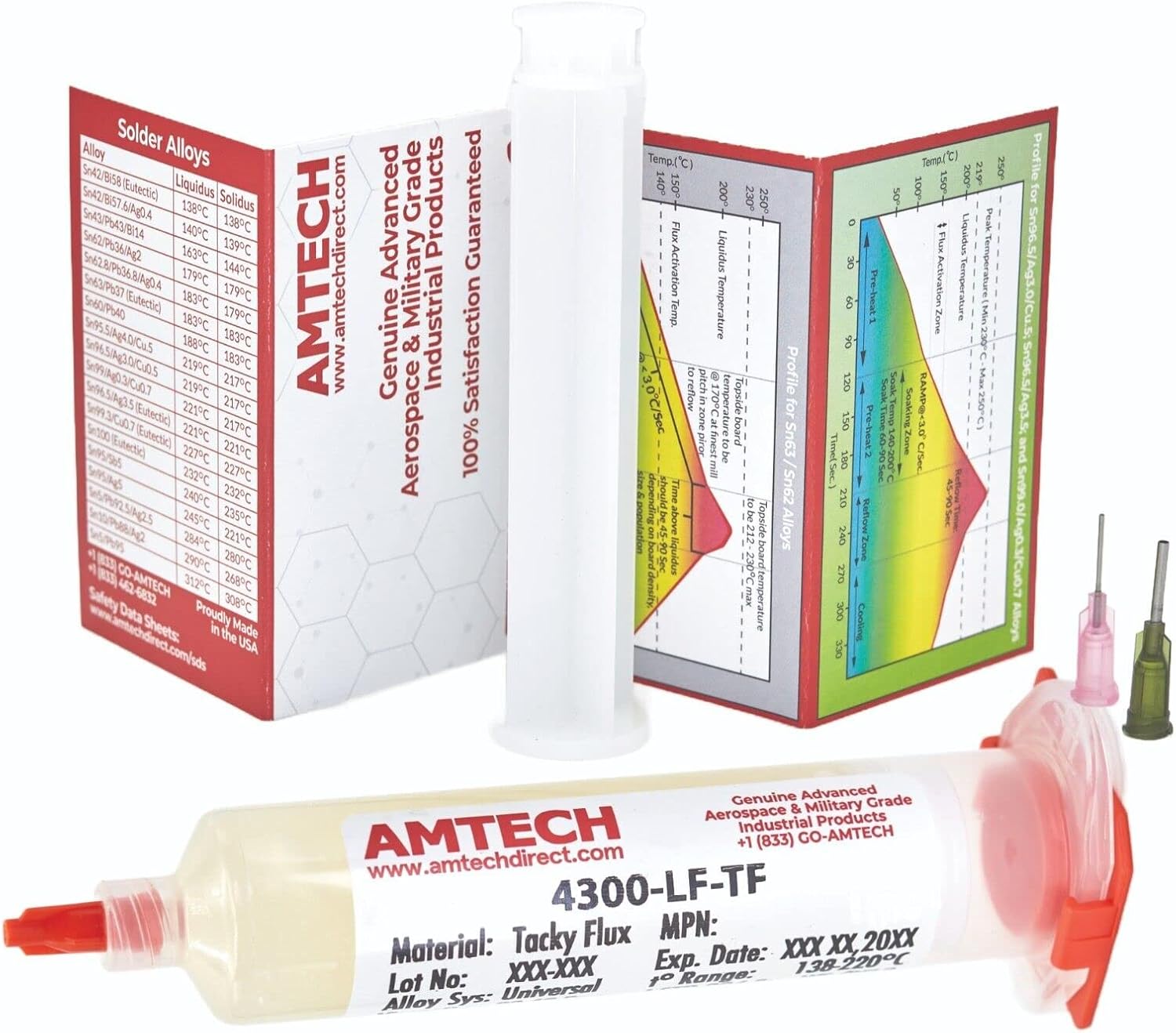 AMTECH 4300/LF-4300-TF Universal Resin-Based Tacky Solder Flux - 30g ...
