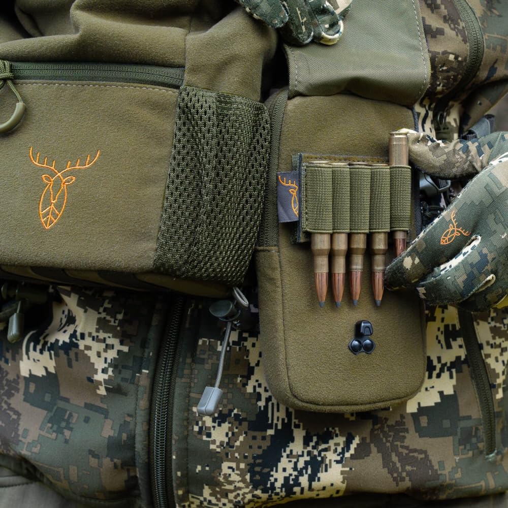 Multi-Tasche (Grün) für Fernglastasche, Bino Harness - Universaltasche, Handytasche für die Jagd und Pirsch, geräuschlos, Molle, modular