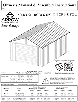 Vista 29 de Arrow Shed 12' x 10' Murryhill Garage Galvanized Steel Extra Tall Walls Prefabricated Shed Storage Building, 12' x 10', Flute Gray