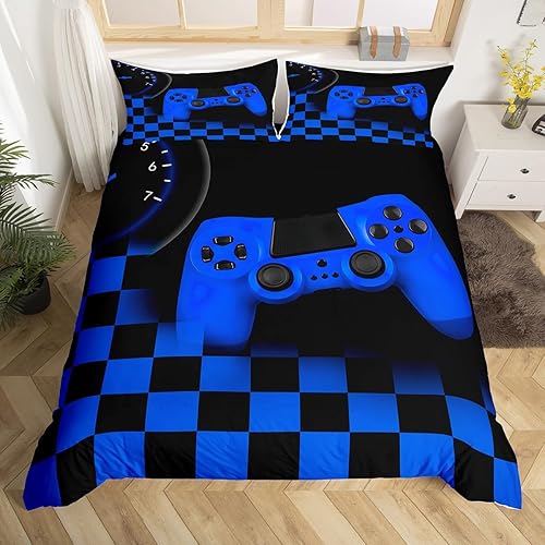 Funda de edredón con estampado de consola de videojuegos para adolescentes y niños, funda de edredón para niños y niñas, juego de ropa de cama de
