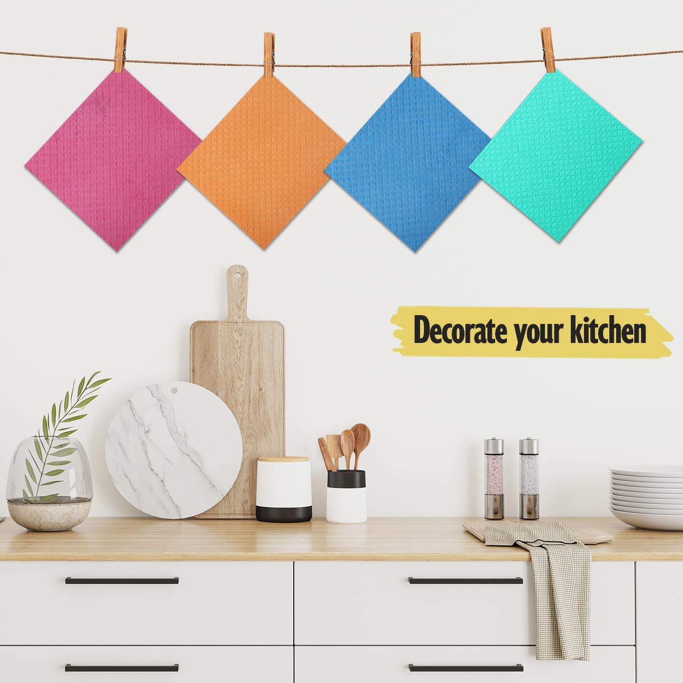 MoLKENE Swedish Dishcloths for Kitchen, 10 Pack Reusable Paper Towels image 2