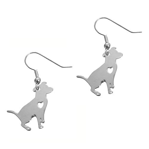 Art Attack Stainless Steel I Love My Pit Bull Dangle
