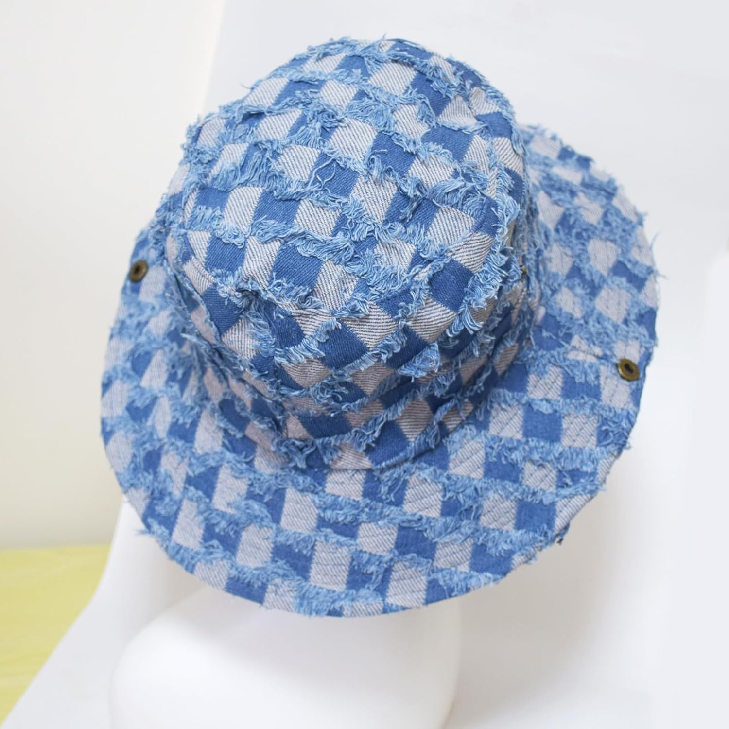 Wide Brim Bucket Sun Hat Packable Cotton Denim Cowboy Sun Hat for Women Men Summer Outdoor Fisherman Cap - Image 9