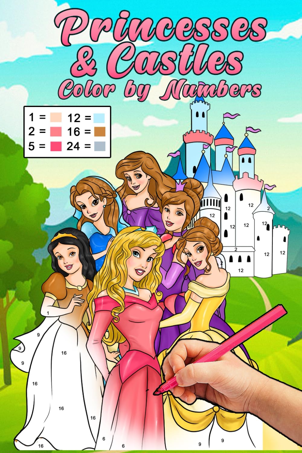 Princesses & Castles - Color by Numbers