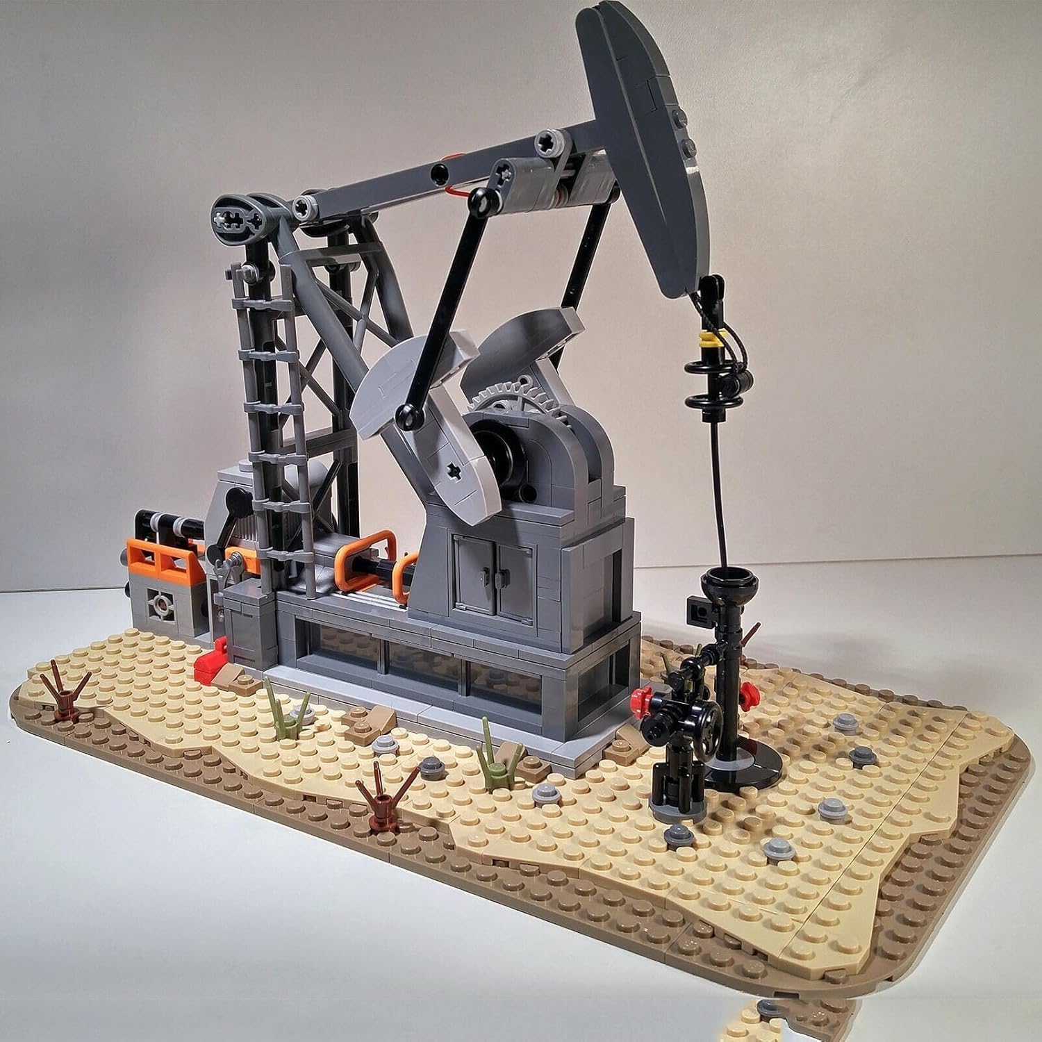 RWSEFK Well Digger Building Blocks, Oil Drilling Rig Building Set, Drilling Rig Toy Set, Oilfield Decor Gift for Men and Boys, 483 Pcs