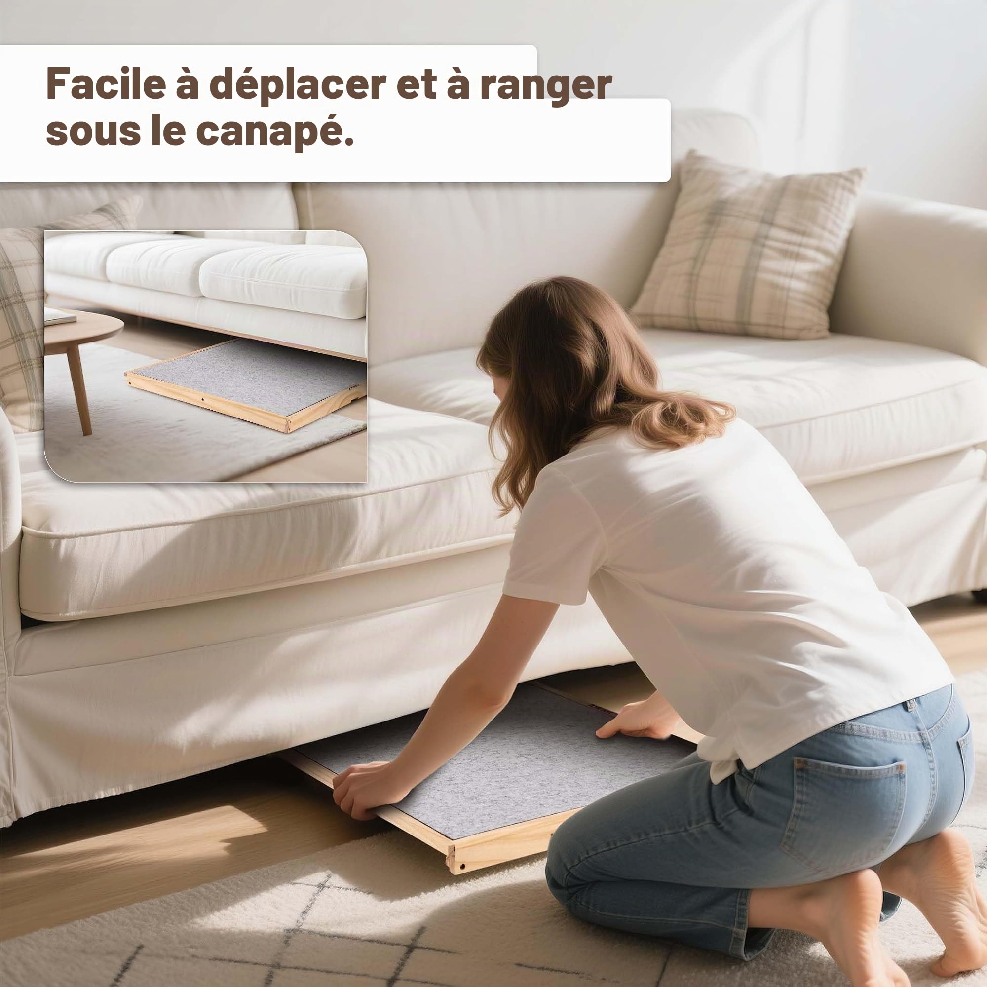 Lavievert Planche de puzzle inclinable de 1000 pièces, table de puzzle réglable avec housse en feutre, planche de rangement pour puzzle avec 6 plateaux de tri colorés