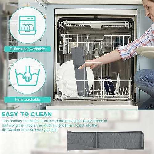 Miniatura 7 de xingruyu Estante superior magnético de silicona de 30 pulgadas, estante magnético para especias sobre la estufa, estante de almacenamiento de