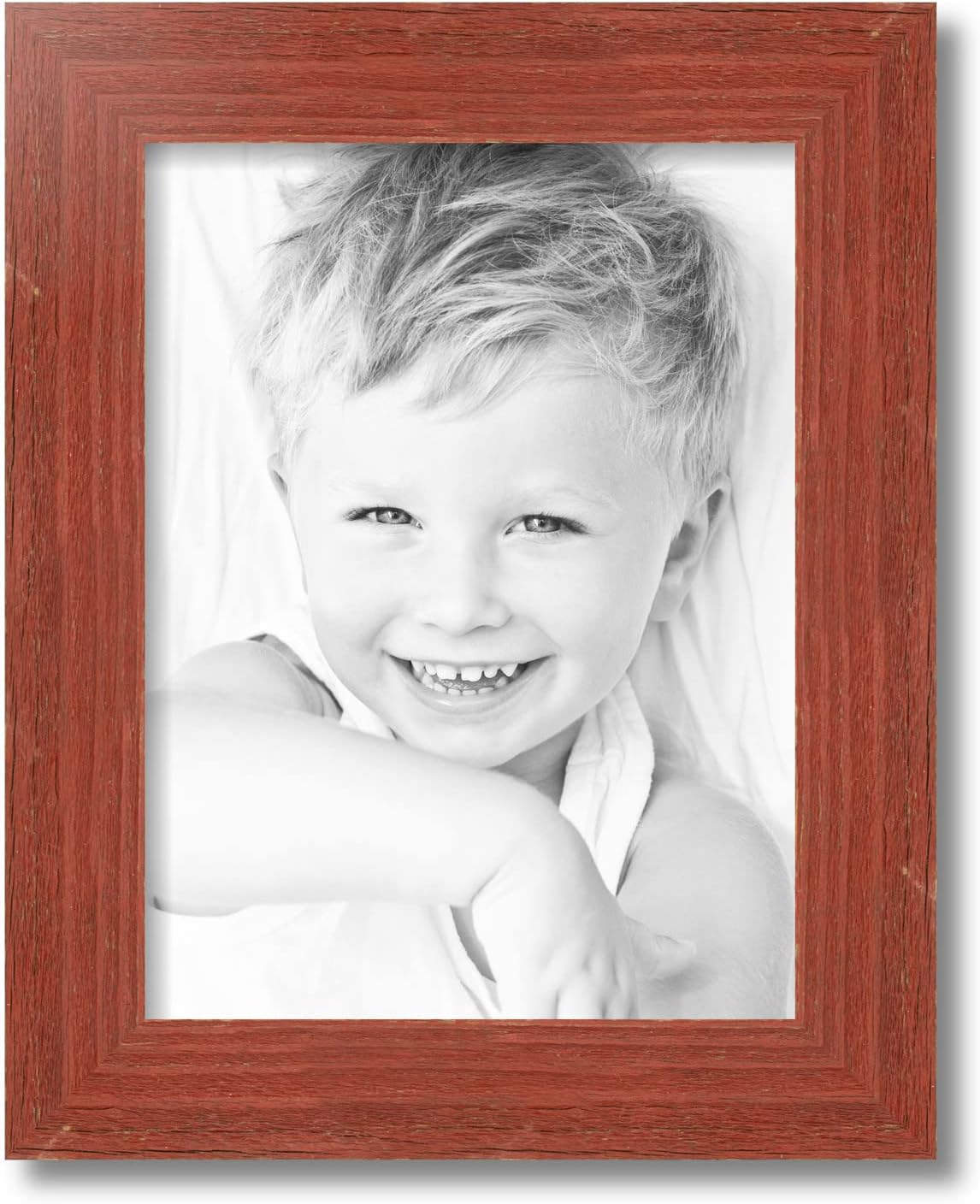 ArtToFrames 12x16 inch Real Reclaimed Red Barnwood 2.5 Inch Wood Picture Frame, WOMRFB-250-BRD-12x16