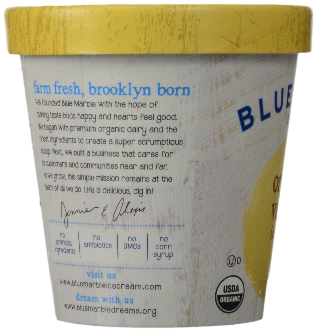 Blue Marble Ice Cream Organic Vanilla, 14 oz (Frozen) | Grocery