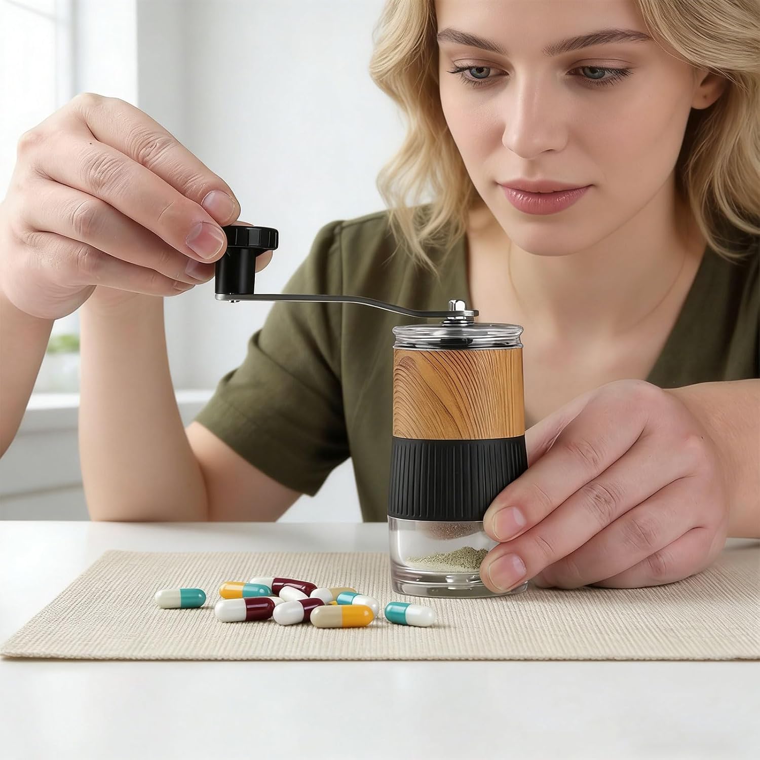 ordinarYone Portable Stainless Steel Condiment Grinder and Grinder - Easy to Use Ingredients - Compact Design