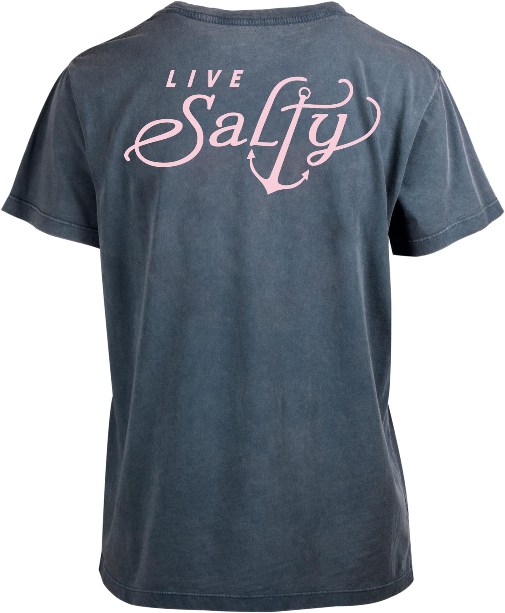 SALT LIFEmens Salty Anchor Short Sleeve Boyfriend Fit Tee Shirt T-Shirt