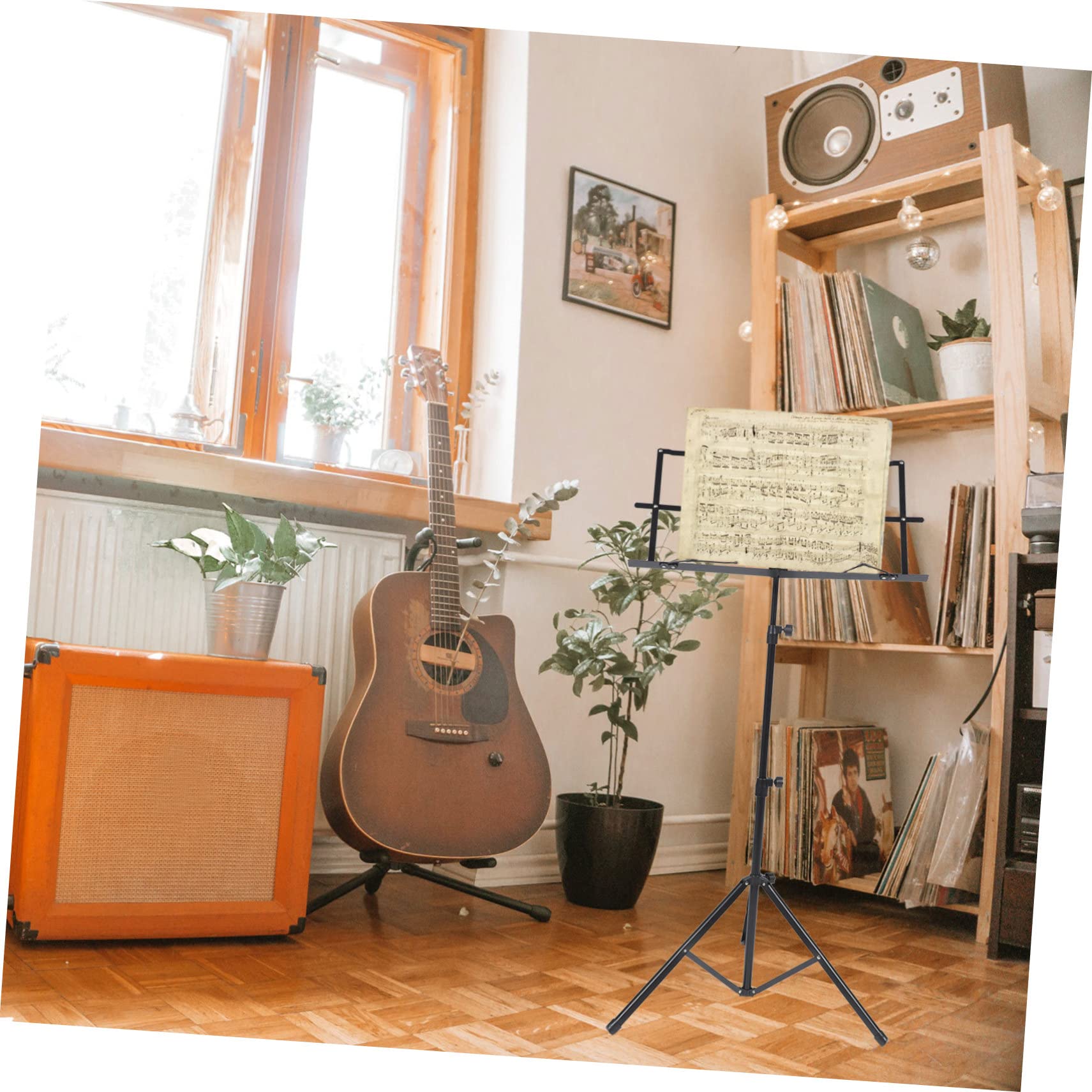 Holibanna Adjustable Travel Music Stand Bookshelf Reading Holder Portable Book Stand Sheet Music Holder