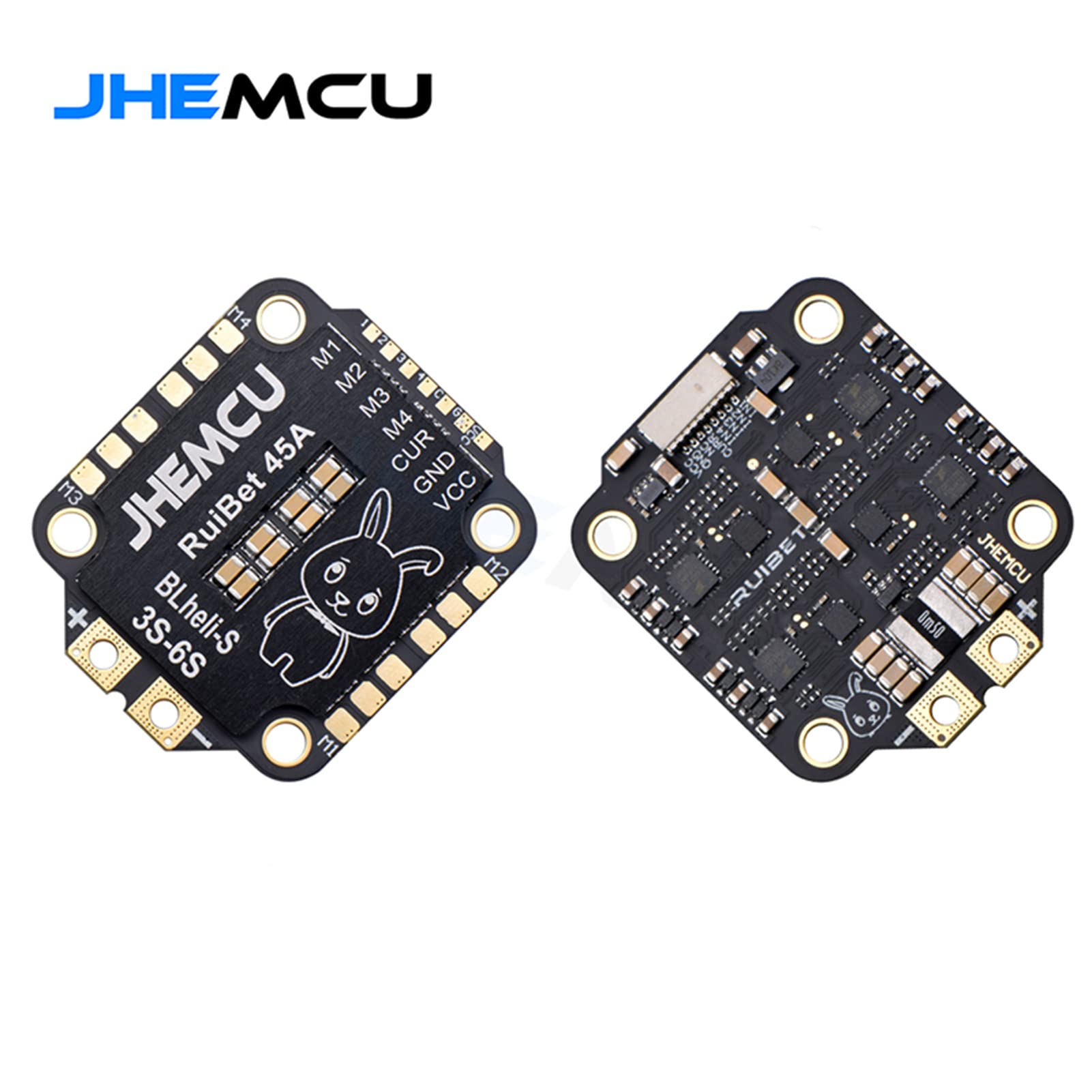 Zestaw JHEMCU ESC do Samolotu Zestaw ESC Samolot Combo RuiBet 55A 4 w 1 BLHELI S Dshot600 3 6S 30,5 Mm M4 z Miernikiem Prądu do Części FPV Freestyle (45A)