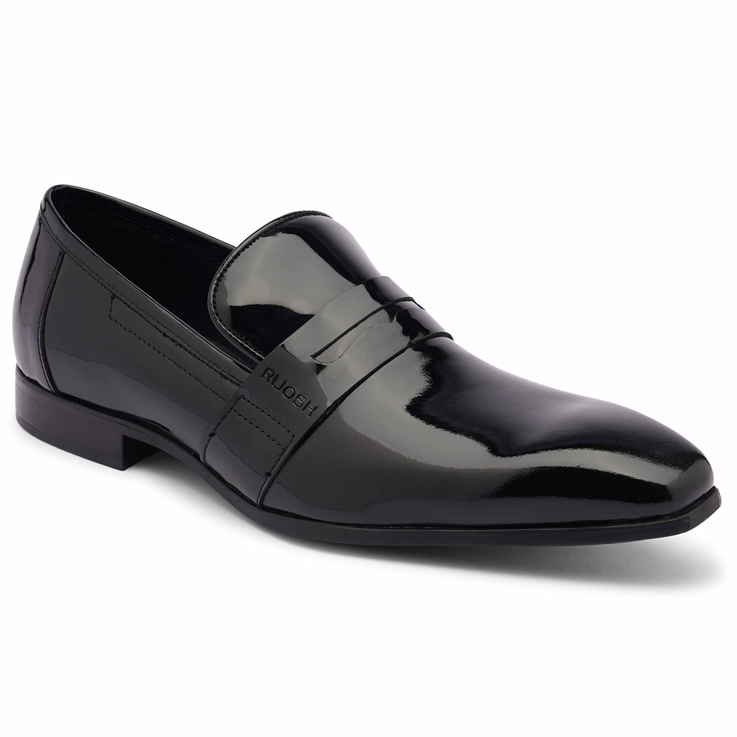 Ruosh The King Men Black Glossy Patent Slip-on (B0C3HVKF5S) Amazon Price History, Amazon Price Tracker