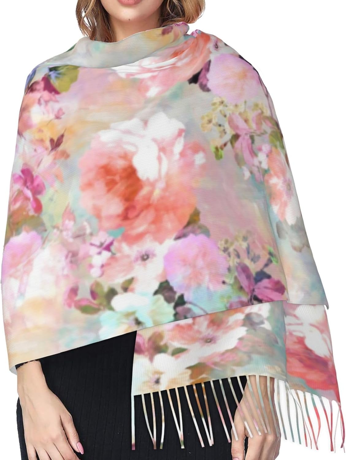 Potato Women's Scarf Pashmina Shawl Wrap for Evening Dress Wedding Bridal Winter Warm Large Scarves