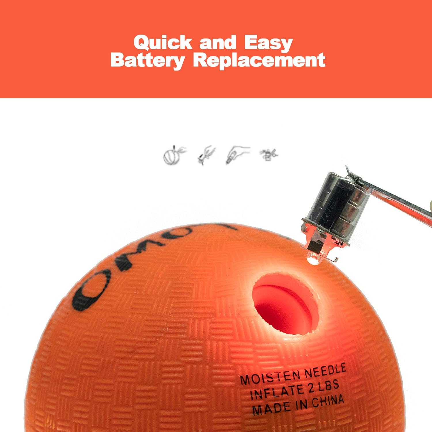 OMOTIYA LED Glow Dodgeball, Playground Kickball with Air Pump for Inflatable, 5" Rubber Kick Balls for Indoor, Outdoor Games, Glow in The Dark Kickball : Sports & Outdoors