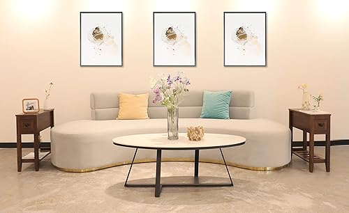 Miniatura 2 de LUSUOWLZ Paquete de 2 mesas auxiliares estrechas con cajón, mesa auxiliar reclinable sólida con estante de almacenamiento, mesita de noche delgada