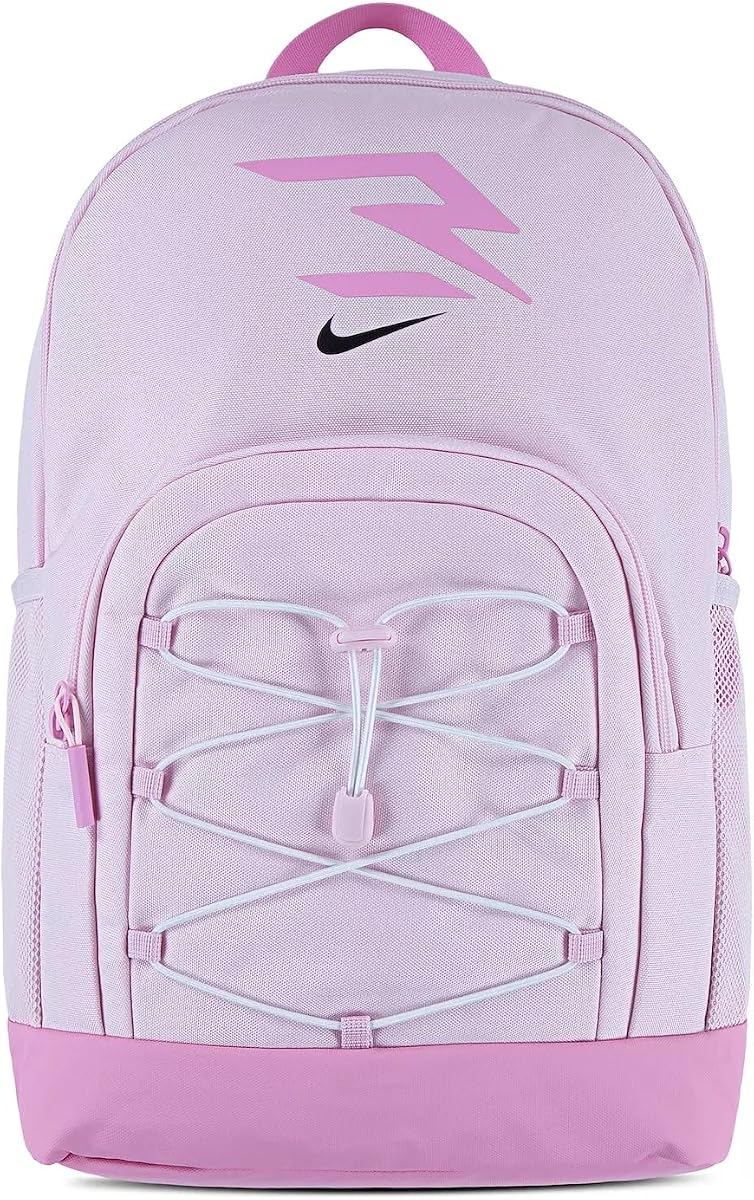 3BRAND Kids Blitz Bungee Backpack for School, Pink Foam/Black