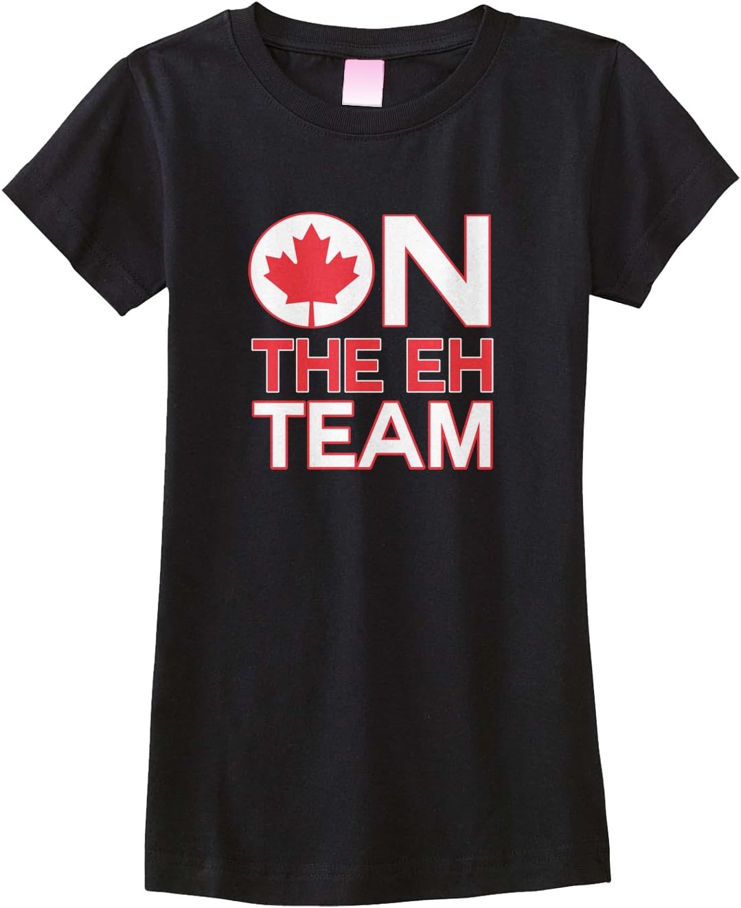 Threadrock Big Girls' On The Eh Team' (Canada) Fitted T-Shirt