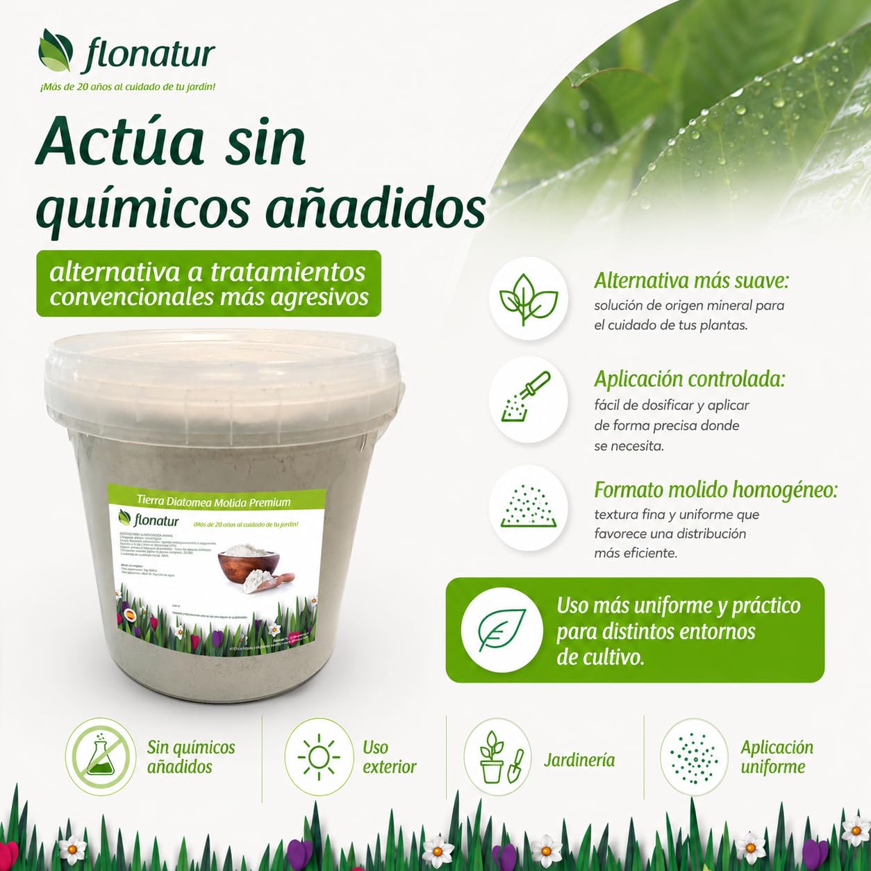 Tierra diatomea molida natural 5kg, múltiples usos, tratamiento eficaz contra insectos por deshidratación y fertilizante natural, control de plagas
