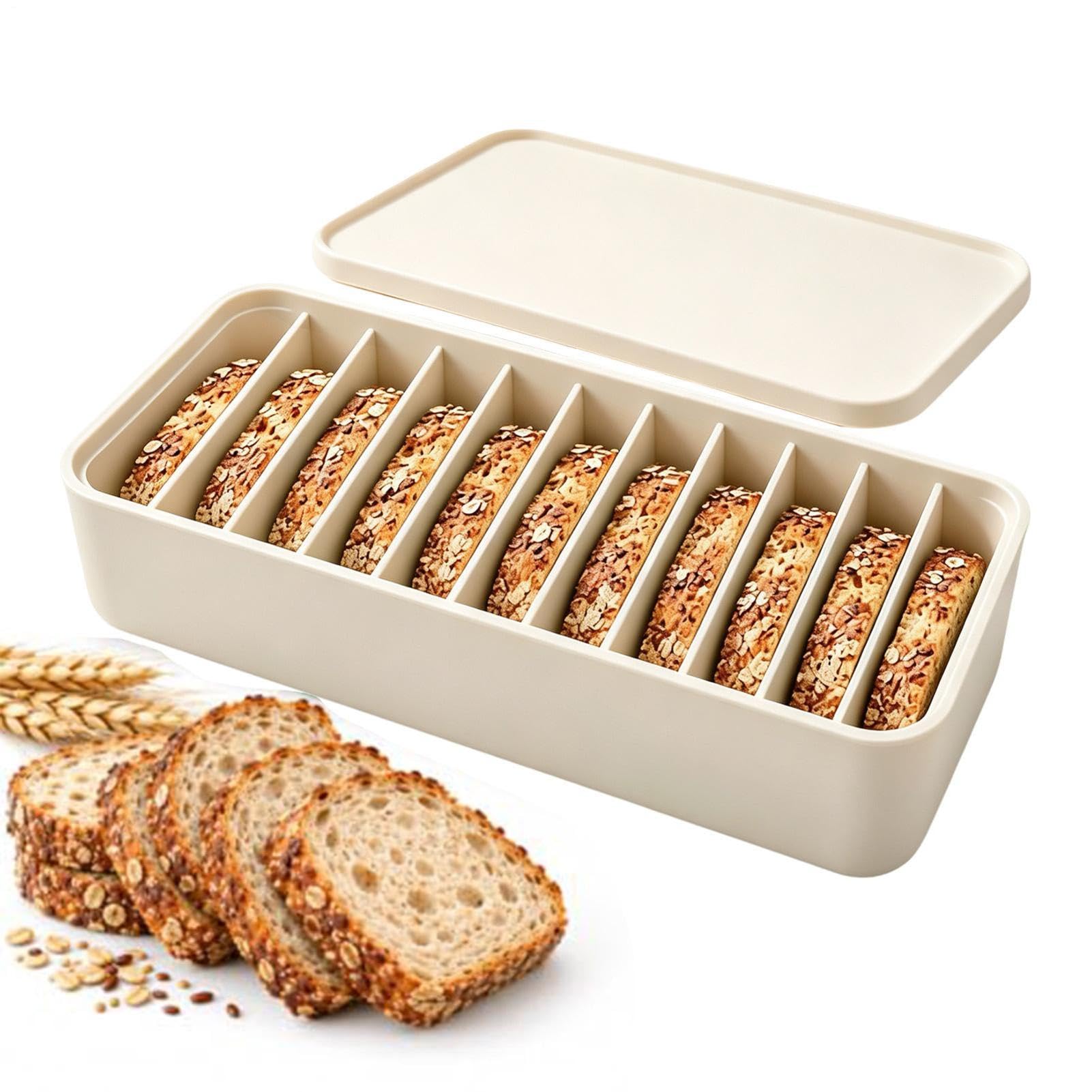 11-Slot Silicone Bread Freezer Box,Sourdough Bread Storage Container