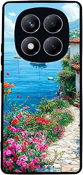 Xiaomi Redmi Note 14 Pro 4G ile Uyumlu K l f, Deniz Manzaras  Bask l , Yumu ak Silikon, Koruyucu,  ok Emici, Siyah