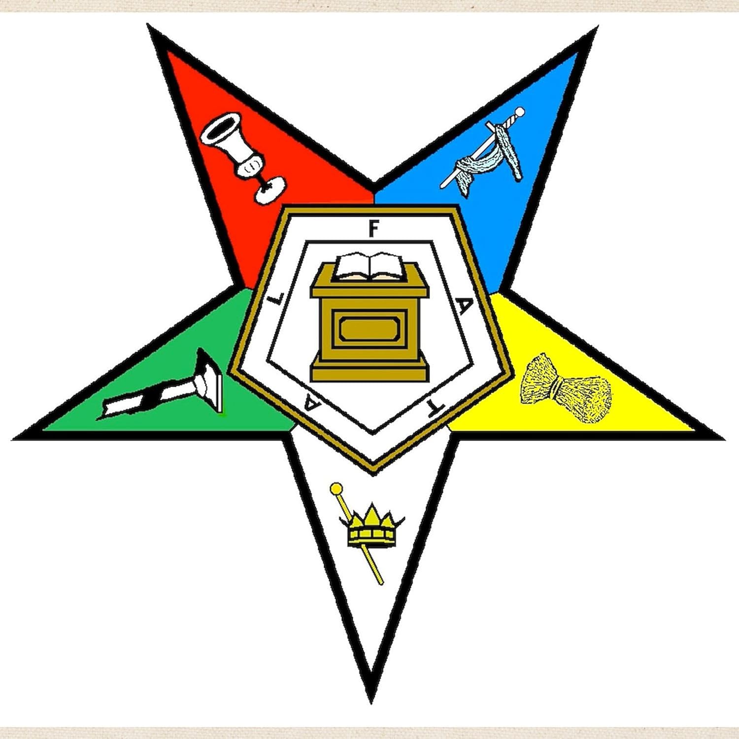 Miniatura 2 de CafePress Eastern Star Tote Bag Natural Canvas Tote Bag, Cloth Shopping Bag