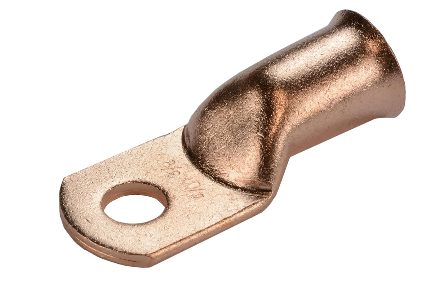 TEMCo 10 Pack Bare Copper Welding Battery Cable Ends, Lugs Terminal 4/0 AWG 3/8" Hole (6 AWG to 1/0 AWG Options Available)