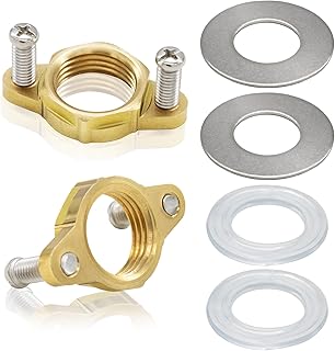 Brass Faucet Lock Nut, Female Thread Hex Lock Nut, Brass Single Hole Faucet with Gasket, Installation Kit for Kitchen Bathroom Basin Sink (Inner Diameter: 3/4inch /19mm)