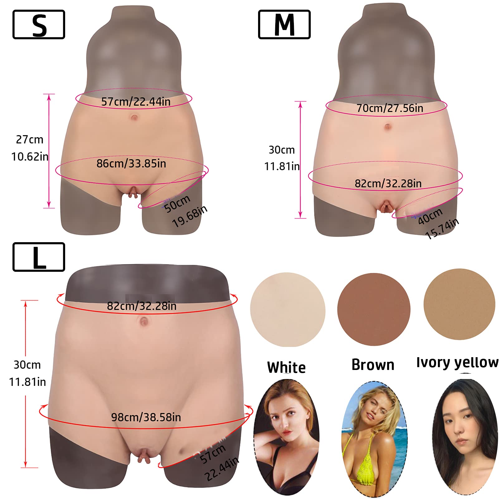 FSYH Crossdresser-Silikon-FäLschungs-Vagina-HöSchen Versteckte Gaff-Boxershorts Camel Toe Control Tanga füR Transgender-Transen