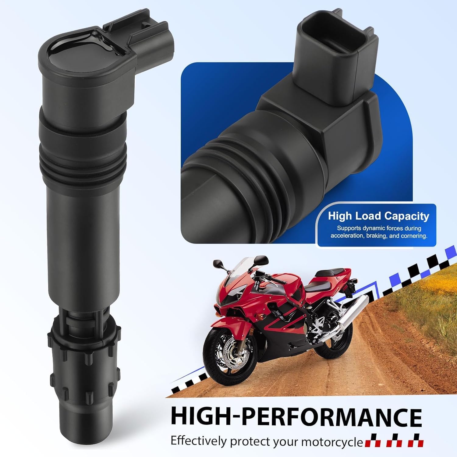 4Pcs Ignition Stick Coils w/Iridium Spark Plug For Honda CBR600F F4i 2002-2006 CBR954RR 2002-2003 30700-MEE-641