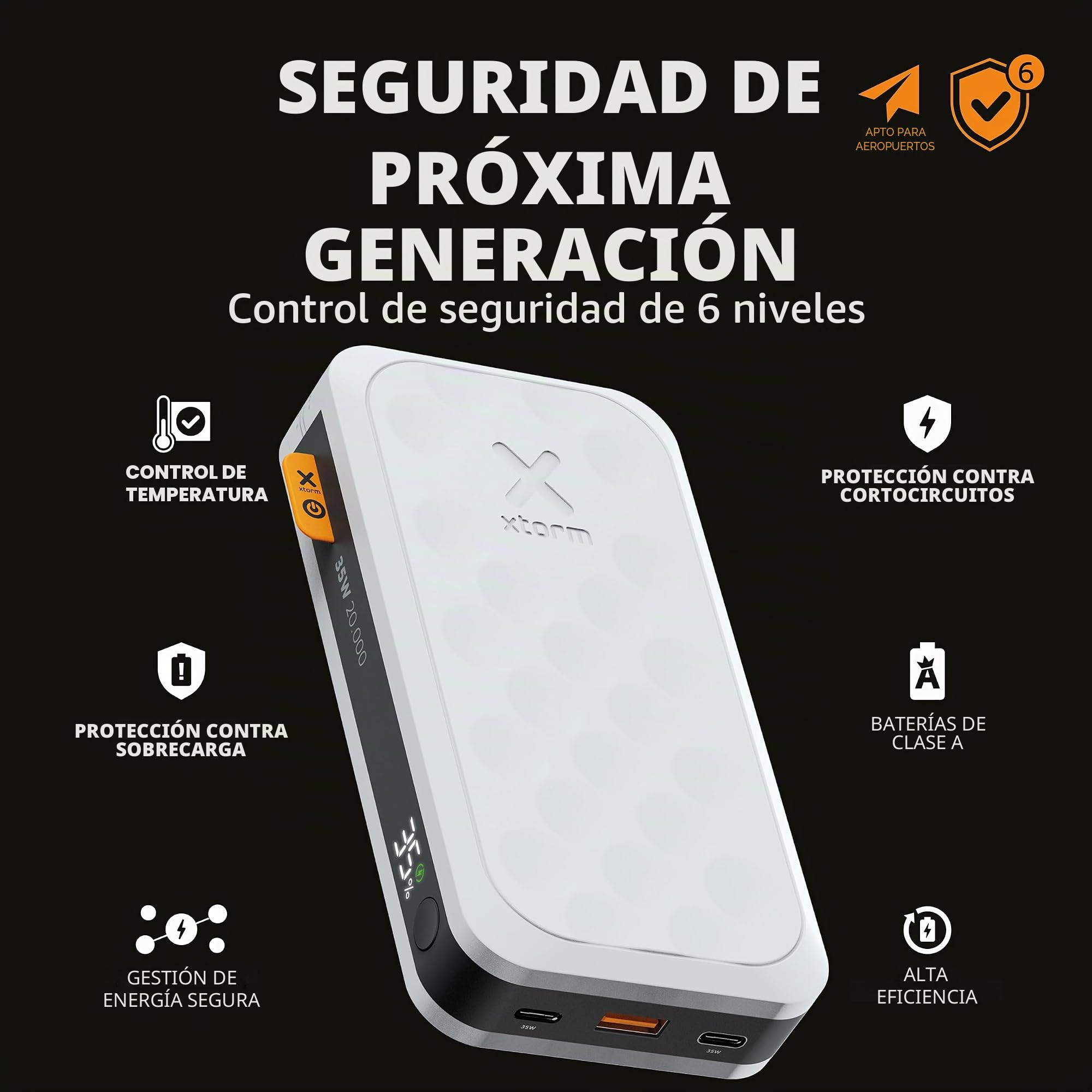 POWER BANK FUEL SERIES FS-5200 20000mAh BLANCO XTORM