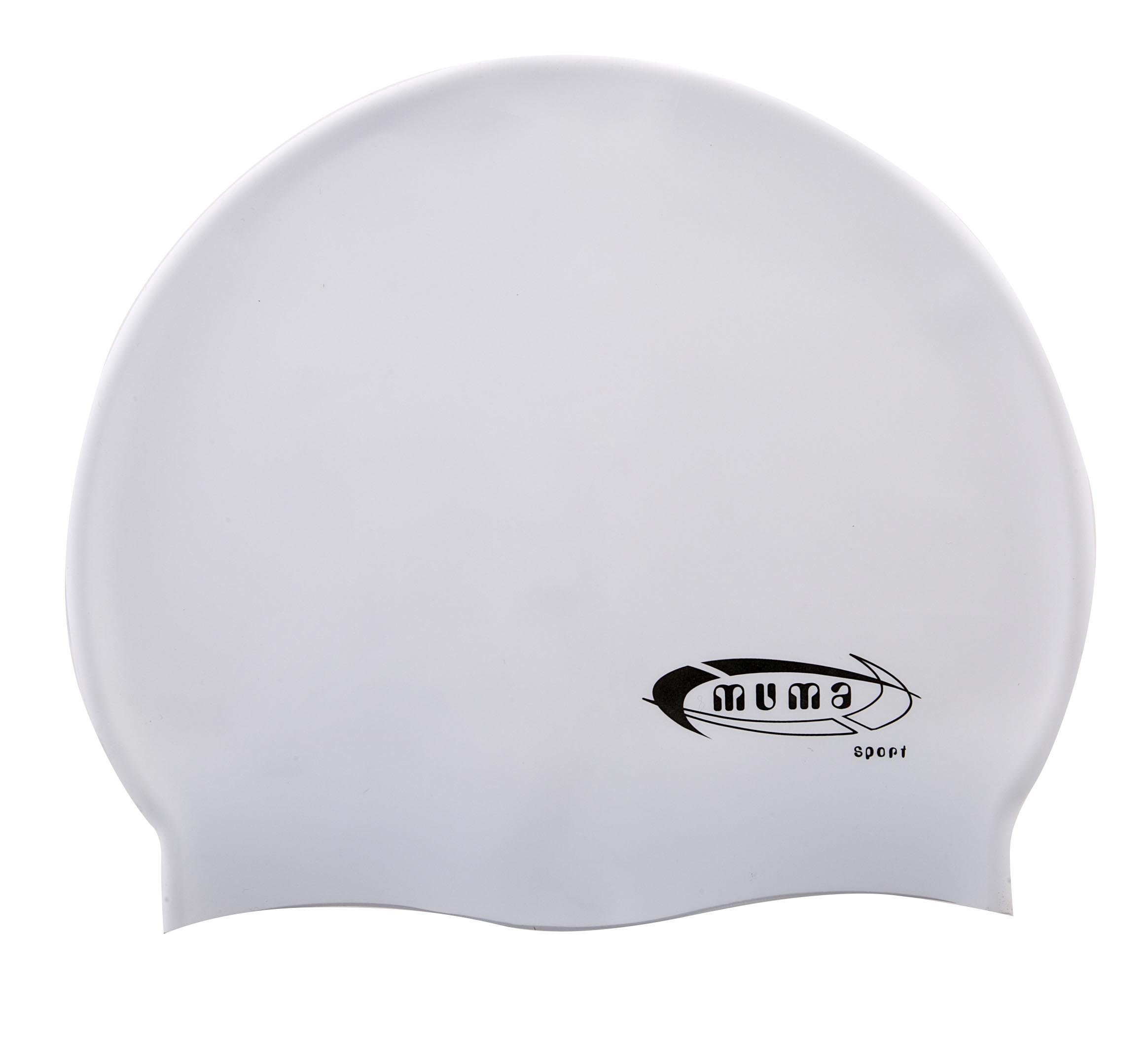 muma Deportes - Gorro de silicona para natación y piscina (30 unidades, White)