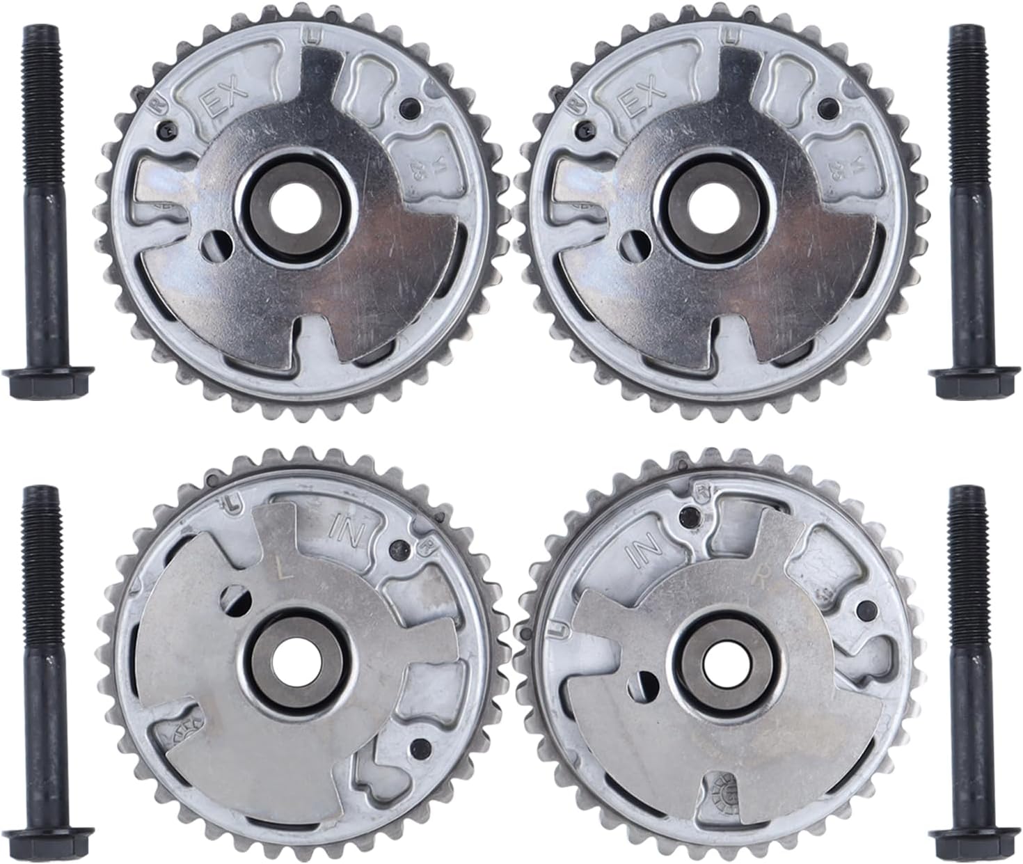 FEIDKS Variable Timing Camshaft Phaser Gear Sprocket Intake and Exhaust Compatible with Buick Chevy Cadillac GMC Replace#12603744 12603745 12606653 4pcs