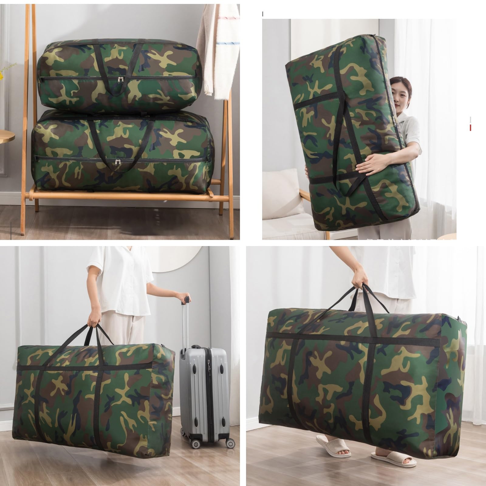 DOSSAE Bolsa Almacenaje Ropa,Bolsa con Asas y Cremalleras,Bolsa de Almacenamiento Extra Grande con Correas de Mochila,Bolsas para Guardar Ropa, Mantas, Edredones. (Size : 150L)