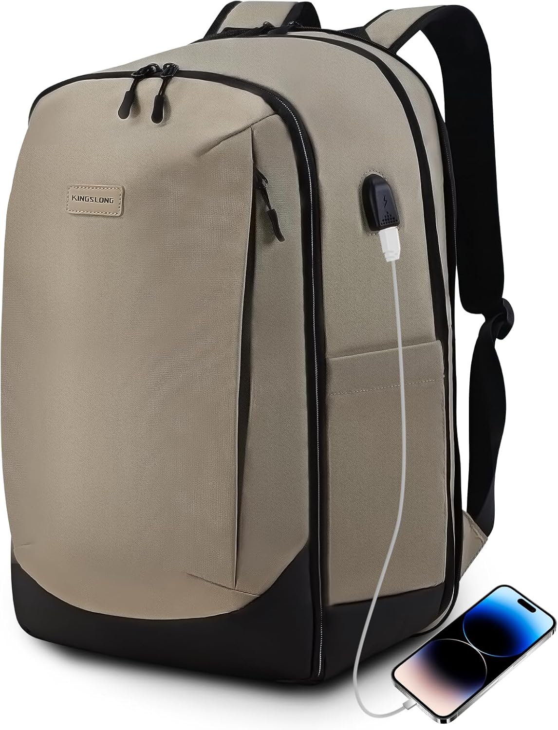 Travel Backpack with USB Charger Port,Waterproof Laptop Backpack Daily Backpack Expandable 70L Carry-On Backpack For Men Women for Work, Business, Travel, Commuting