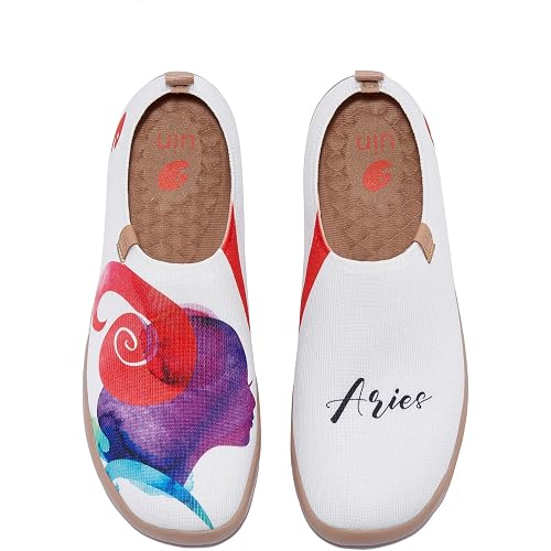 UIN Women's Art Painted Travel Shoes Slip On Casual Knit Loafers Lightweight Comfort Fashion Sneaker Toledo ⅠBirds and Flowers