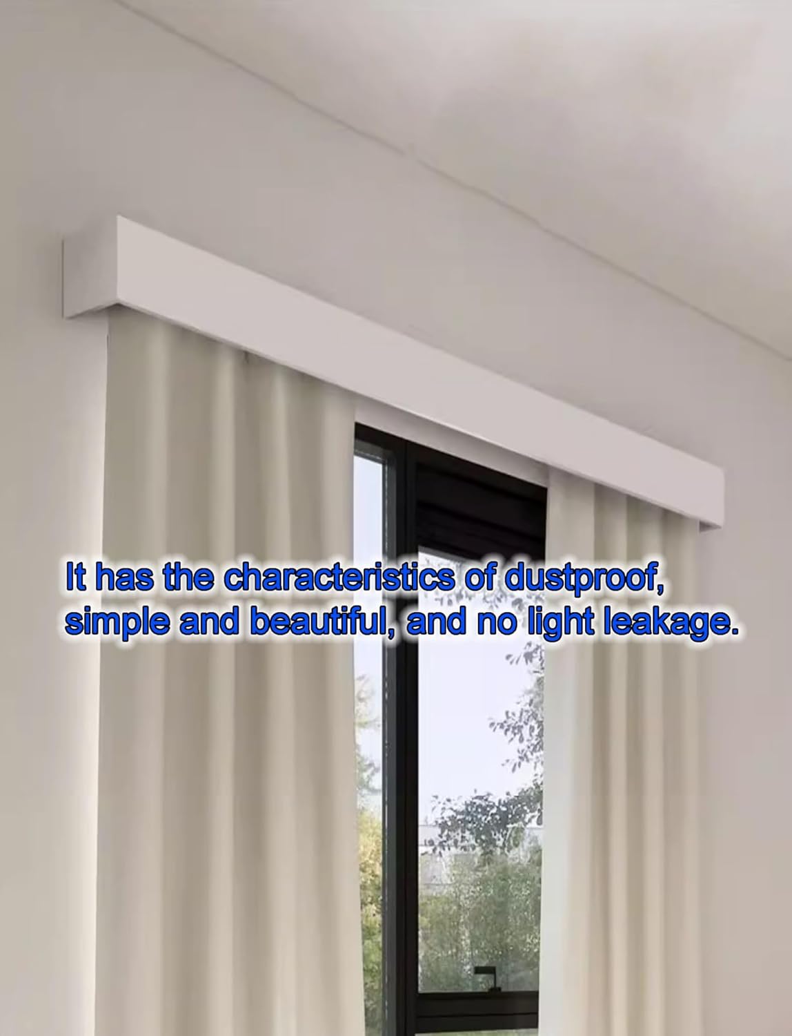 Curtain Pelmet Box Panel, Without Track Window Cornice Boards Look Frame,Cuttable Blackout Aluminum Alloy Decorative Block Ceiling Mounting for Roller Blins Venetian Blin
