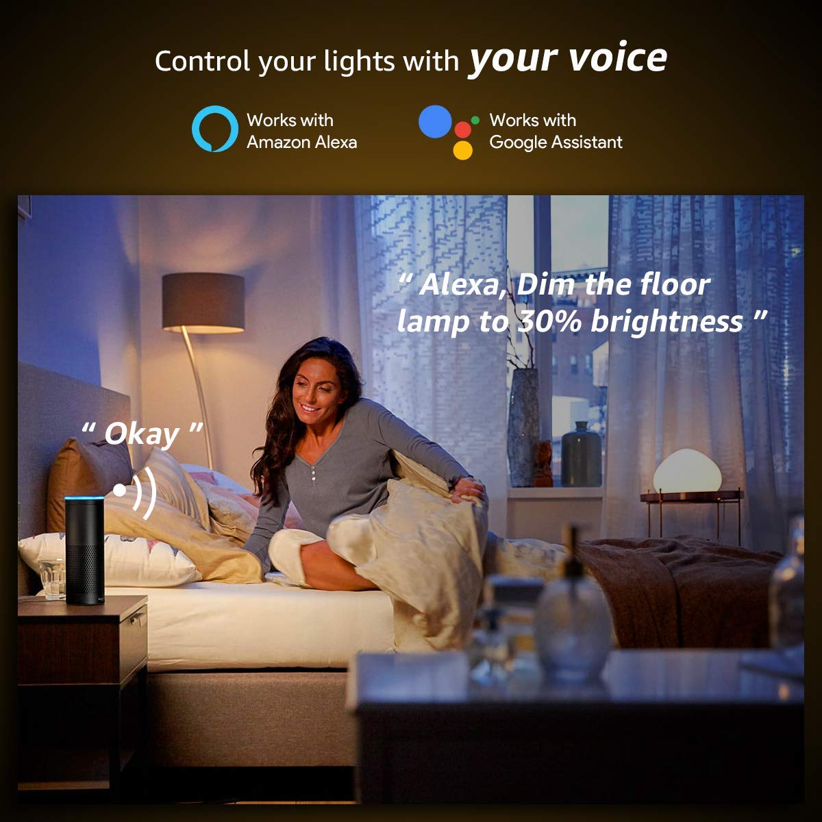 Lepro Ampoule LED E27 Connectée 9W - Blanc Chaud 2700K - Compatible Alexa Et Google Home