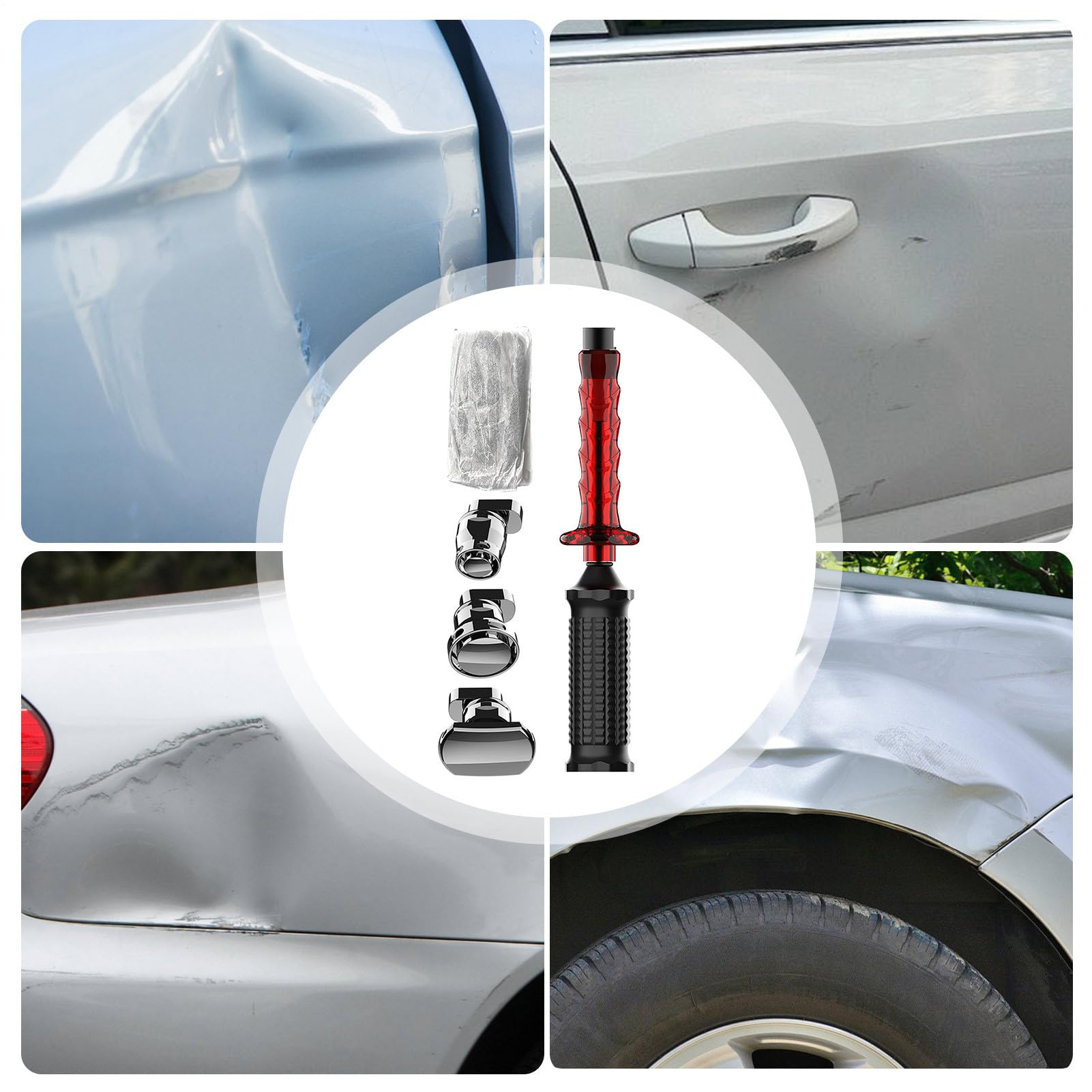 Attrezzo di riparazione per esterni 'auto, kit di rimozione sicuro per | vernice, strumenti per riparazione ammaccature del veicolo, kit di riparazione in metallo, kit di restauro carrozzeria per