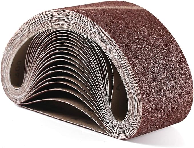 21 Pack 3x18 Inch Sanding Belt Sander Paper Aluminum Oxide Sanding