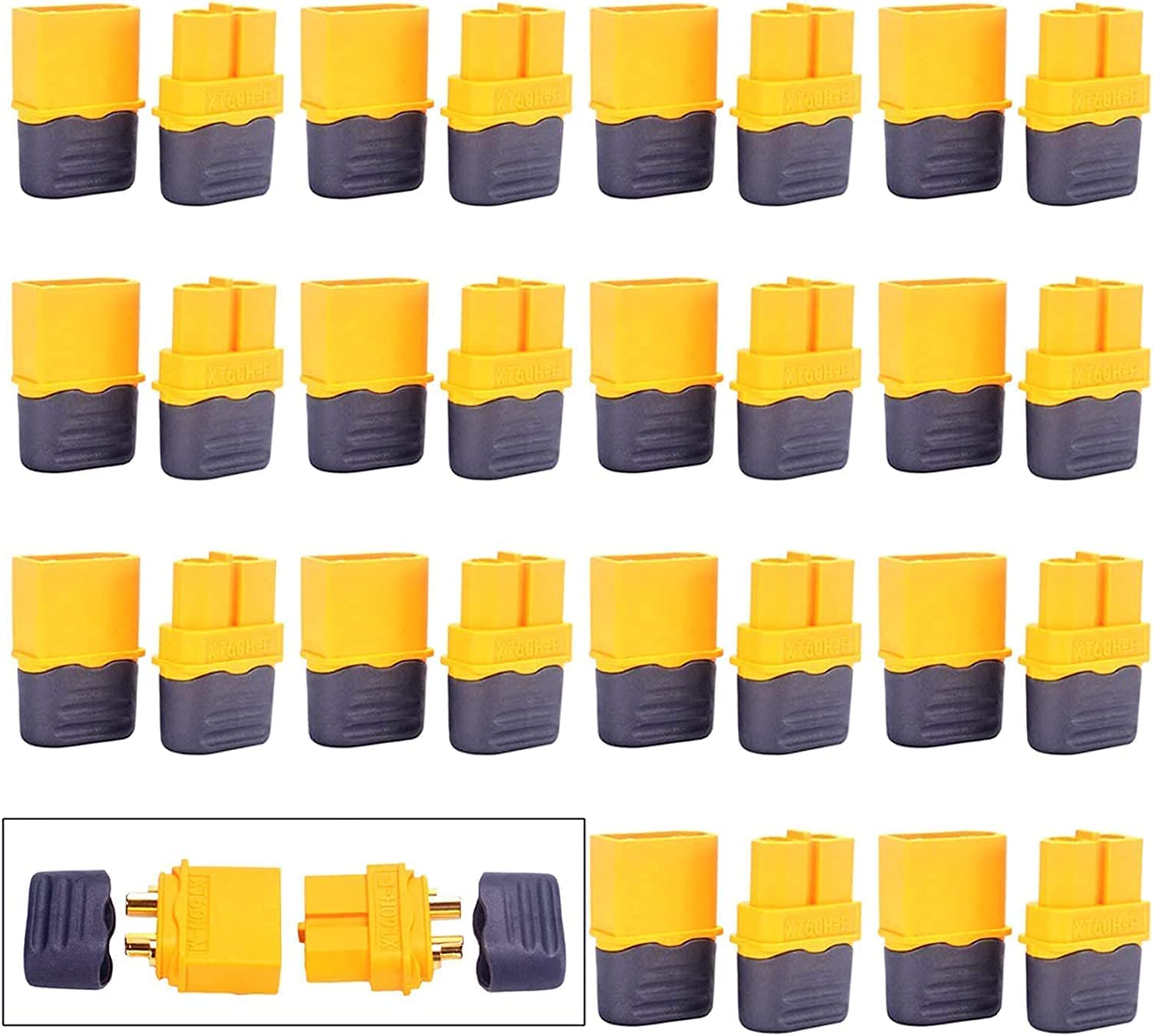 GTIWUNG 15 Pairs XT60 Plug Connector Male Female, XT60H Sheath Housing Connector Plug for RC Lipo Battery RC Model — image 1