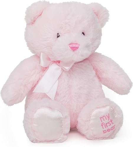 Jolitee Oso de peluche rosa Oso de peluche rosa para recién nacido, 15 pulgadas Jolitee Oso de peluche rosa Oso de peluche rosa para recién nacido, 15 pulgadas