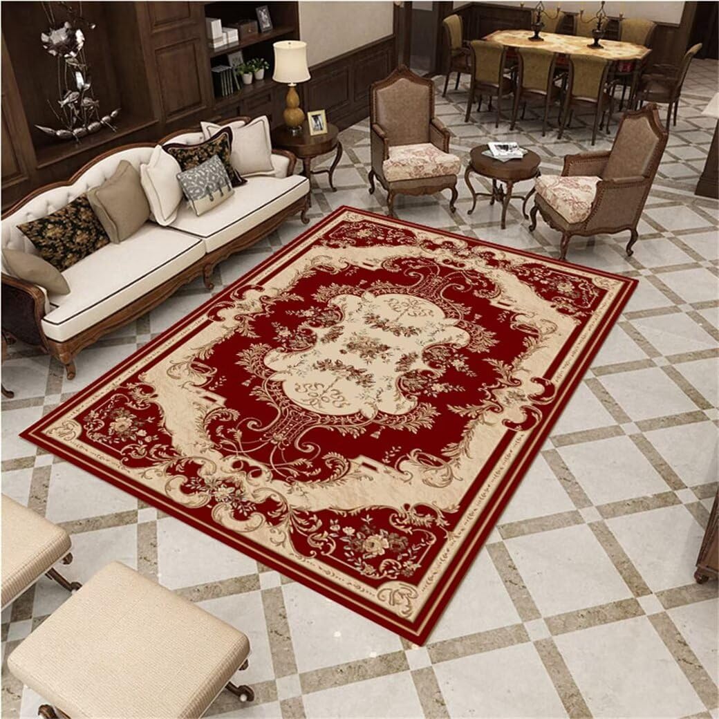 Tapis descente de lit rouge 100x210CM pour un confort doux au réveil