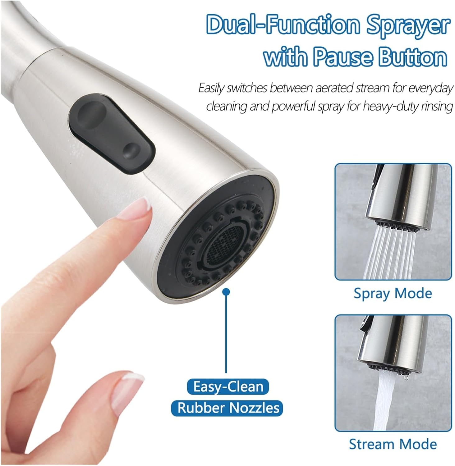 引き出し式蛇口 キッチンの蛇口引き出しタップ 2 機能ストリームスプレーシングルハンドル 304 ステンレス鋼キッチンシンク温水冷水