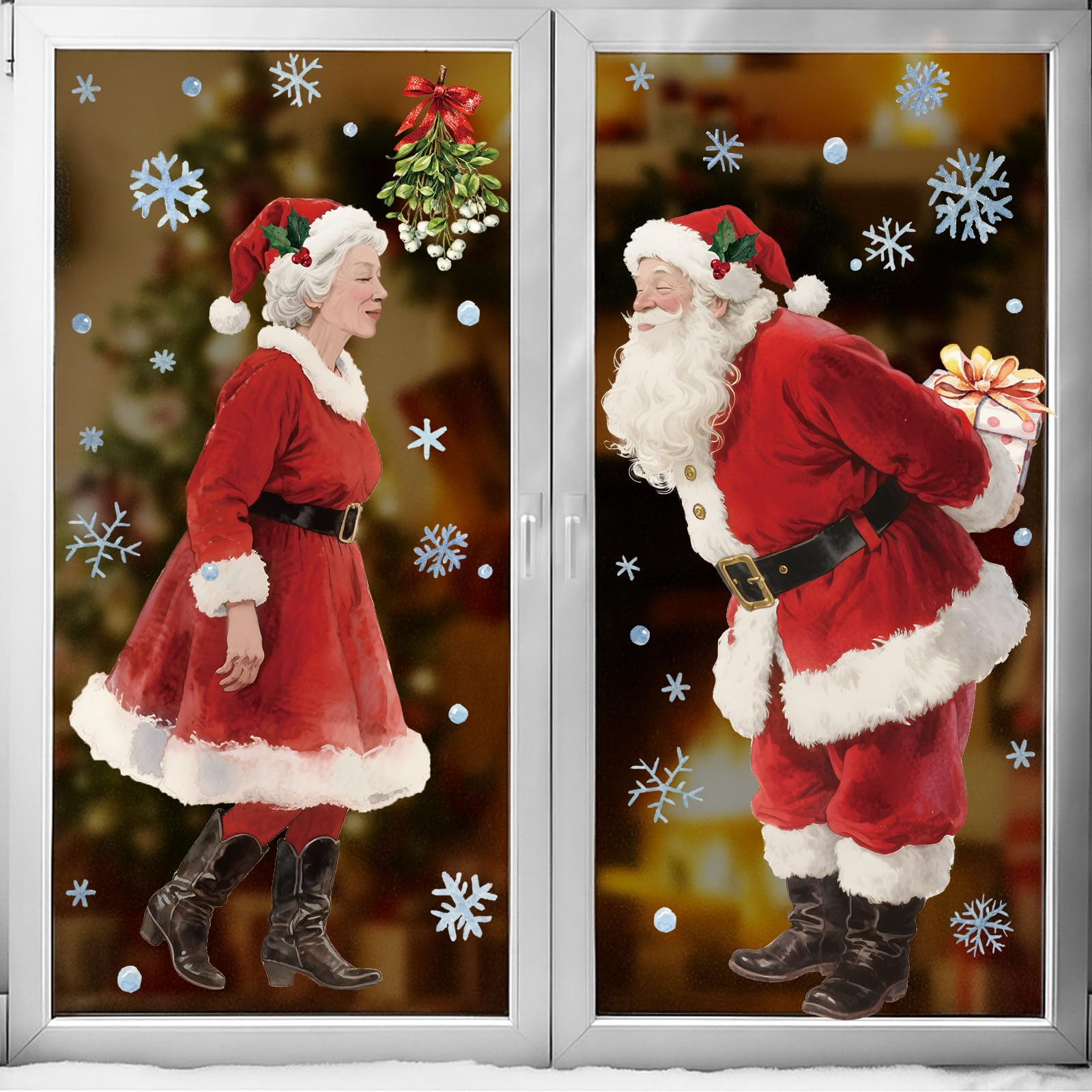 Amazon.com: Gueevin 2 Sheets 3.3ft Extra Large Kissing Santa & Mrs